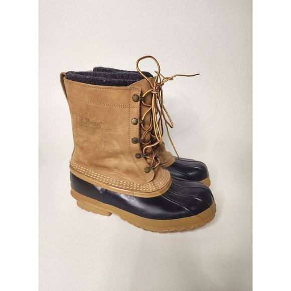 Vintage L.L. Bean Bean Boots Mens 8 removable felt liner - Picture 3 of 13